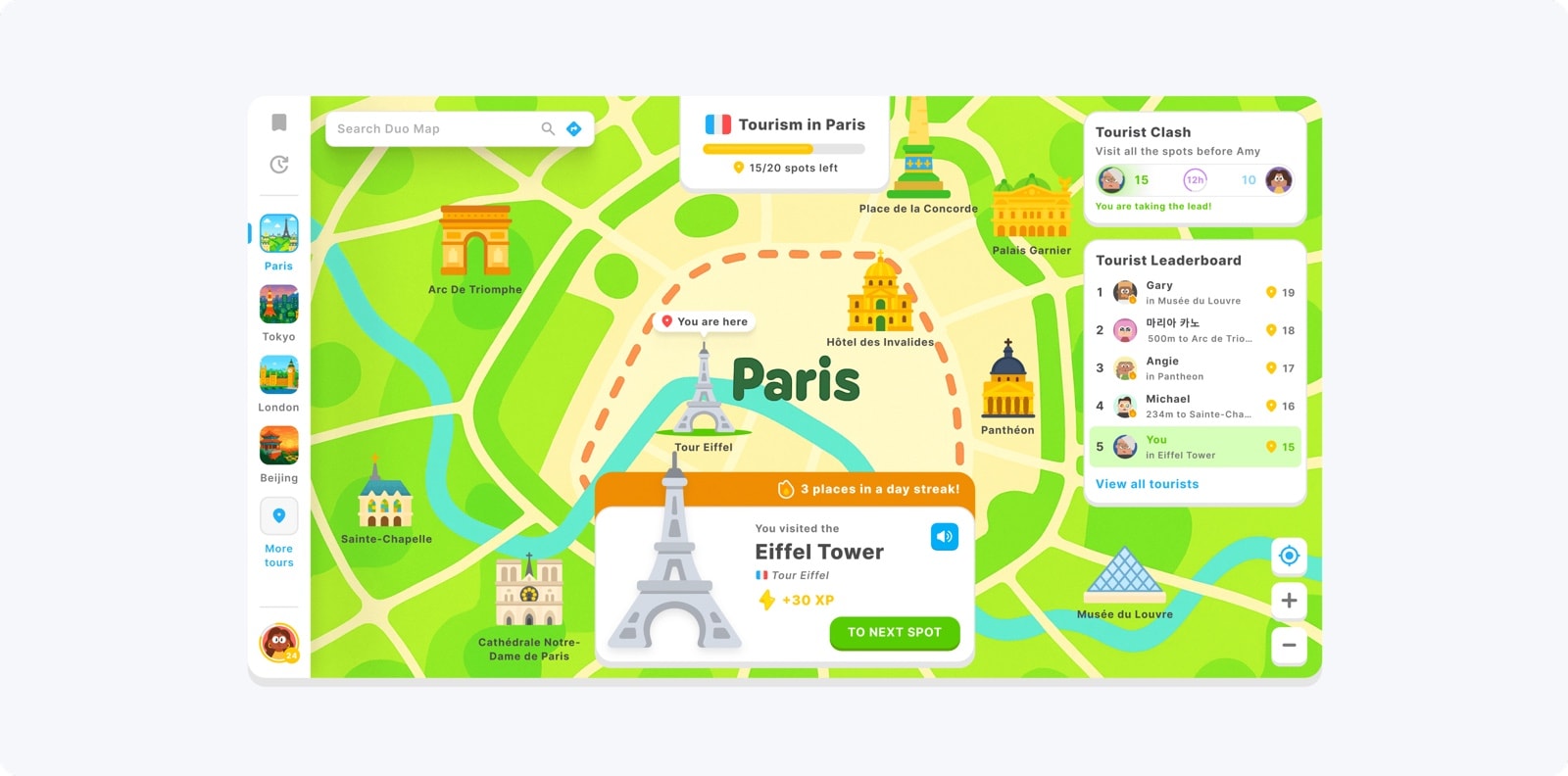 Google Maps, but Duolingo